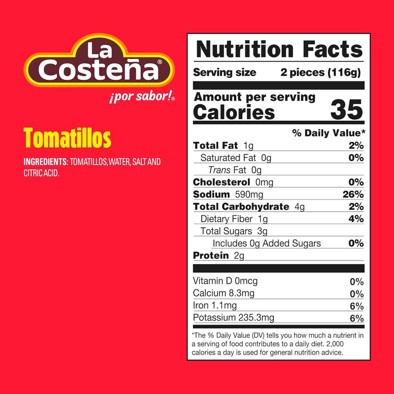 La Costeña Canned Tomatillos - Whole Green Tomatoes, 28oz, 3 Pack - Image 2